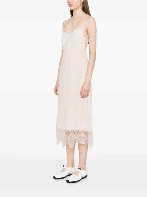 Simone Rocha lace-trim slip dress 72100514NUDE - 2