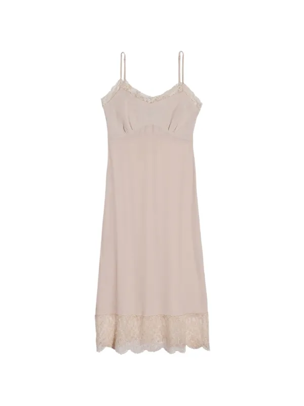 Simone Rocha Lace-trim Slip Dress in Neutrals