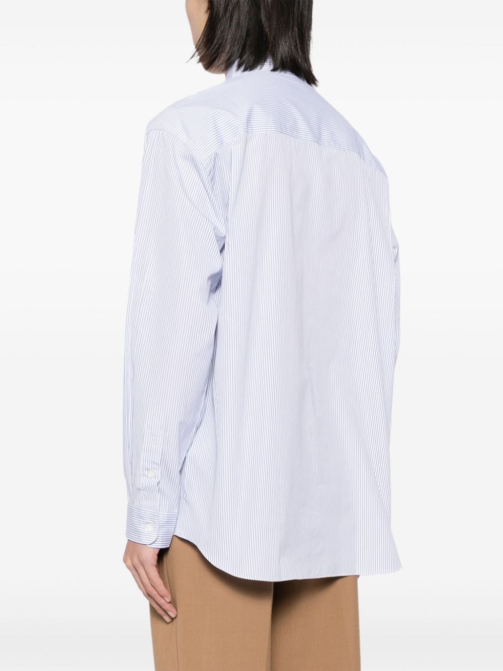 Shop Comme Des Garçons Homme Deux Striped Shirt In White