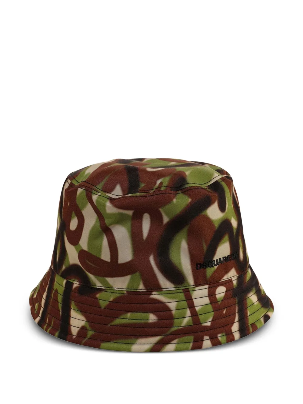 DSQUARED2 Vissershoed met camouflageprint Groen