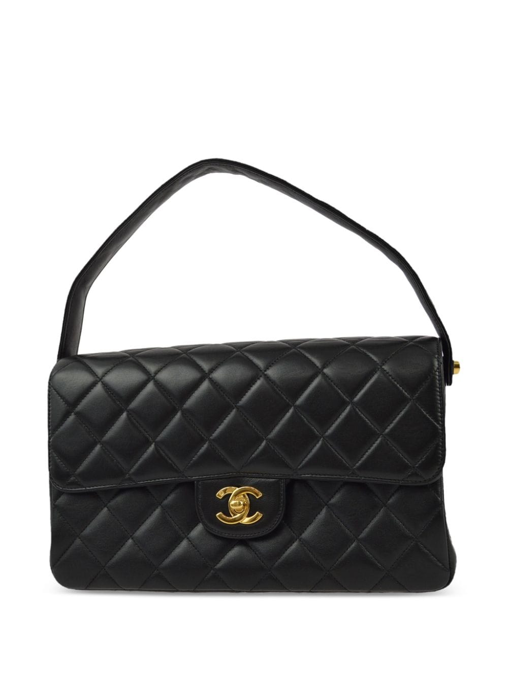 Pre-owned Chanel 1995 Double Sided Classic Flap Handbag In Black