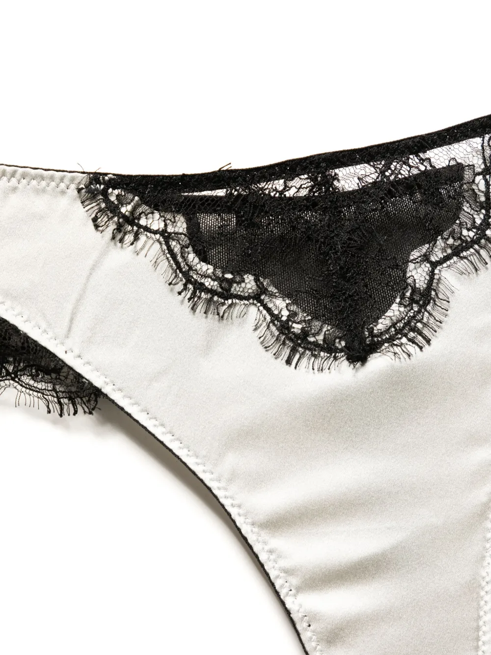 Kiki de Montparnasse String met kant Zwart