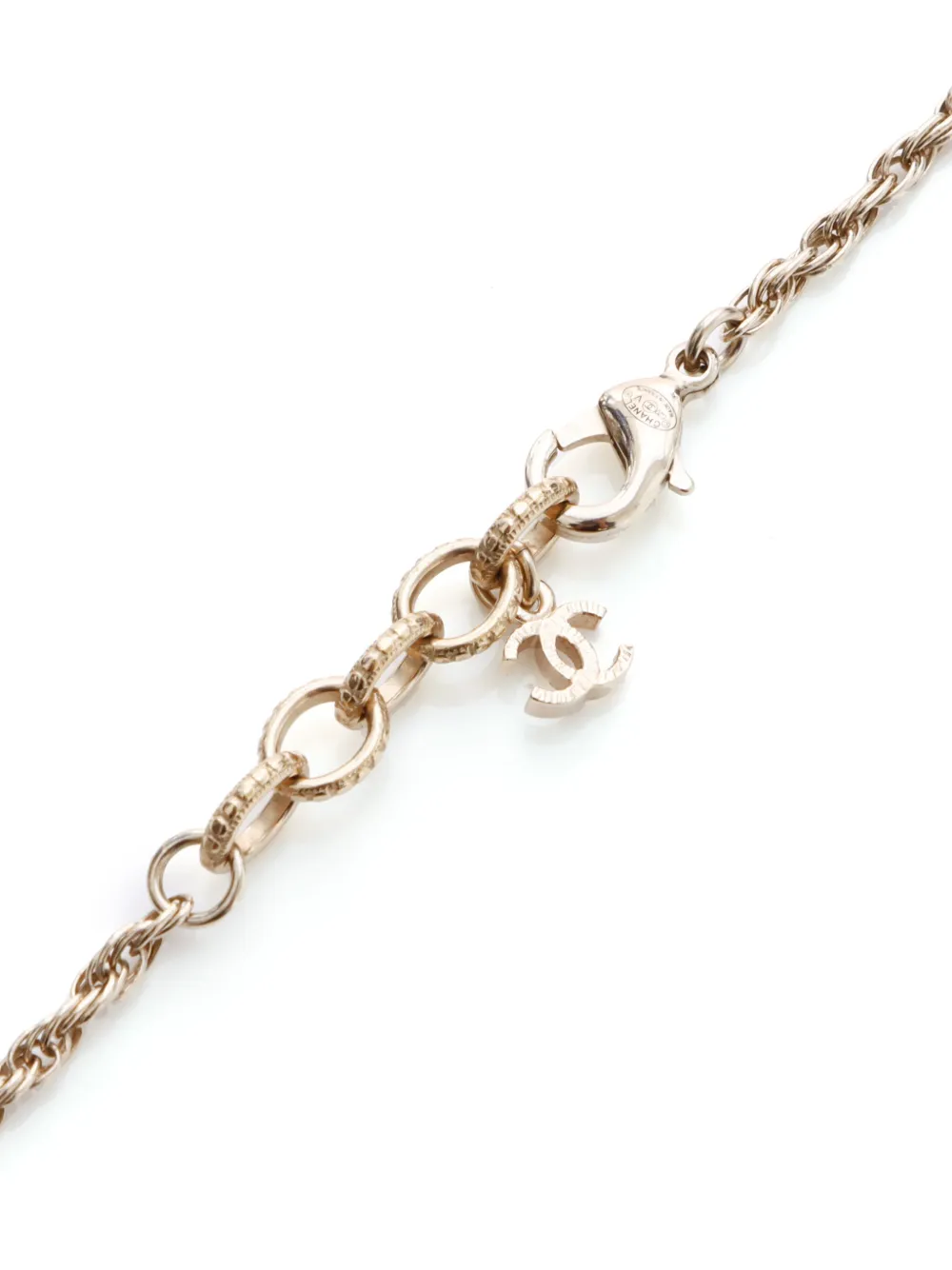 Pre-owned Chanel 2020 Cc Pearl Pendant Necklace In Gold