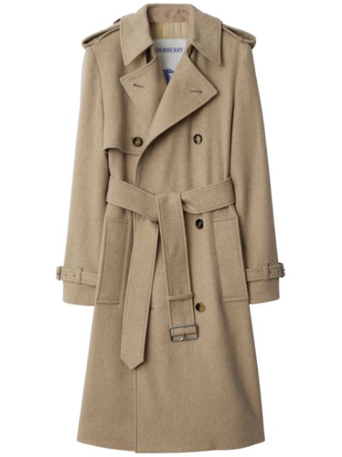 Affordable Burberry double-breasted cashmere trench coat Women