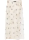 Simone Rocha crystal-embellished skirt - Neutrals