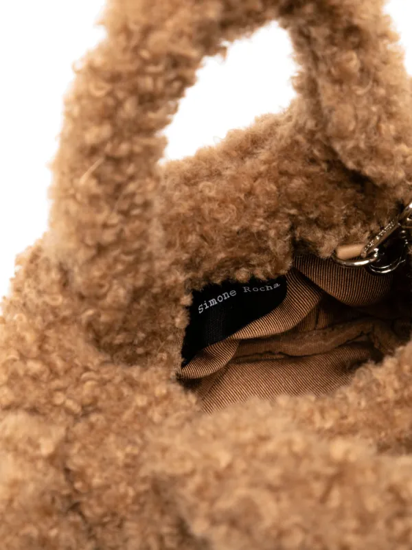 Simone Rocha Embellished Baby Egg Tote Bag | Brown | FARFETCH MY