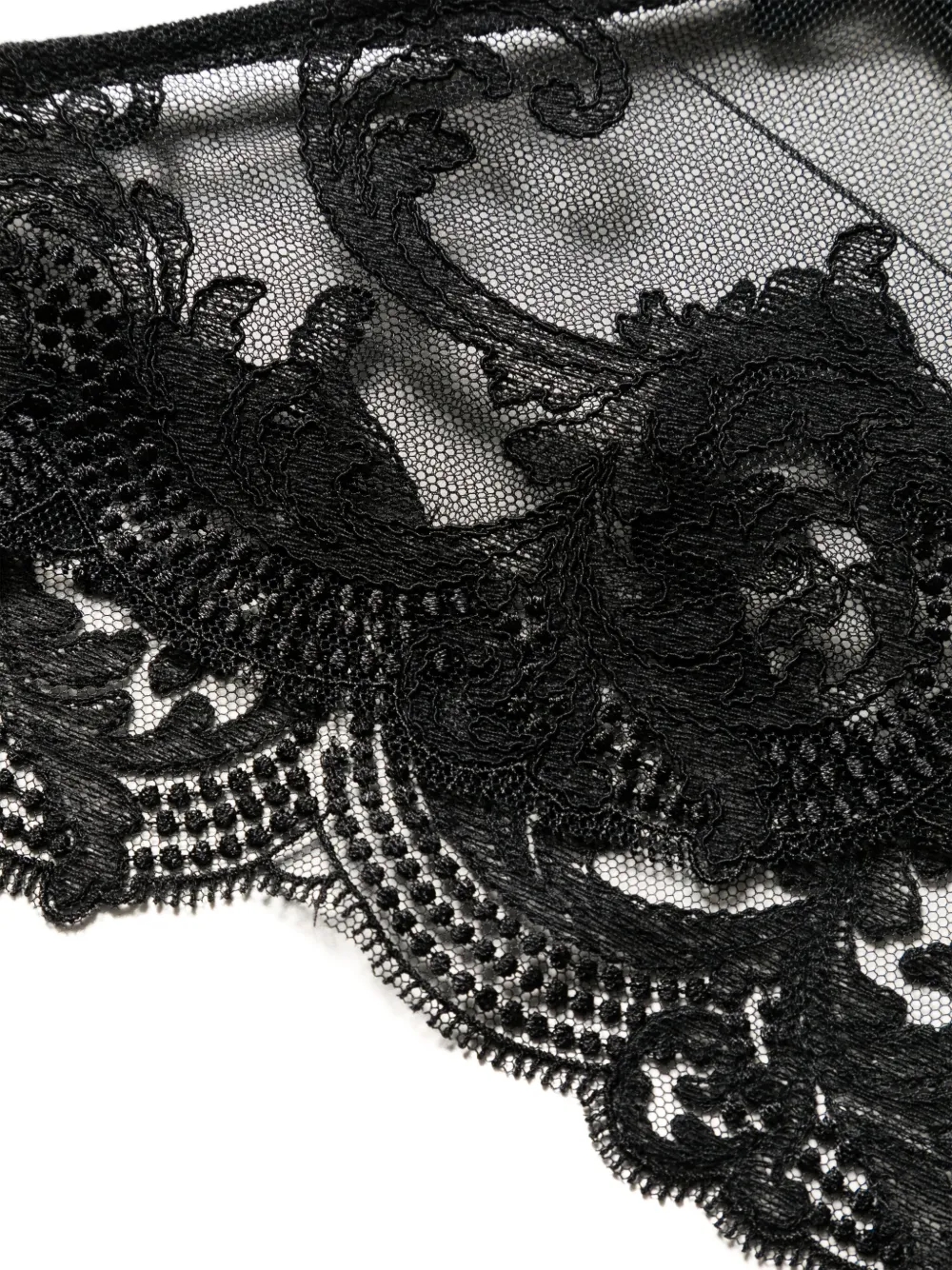 Kiki De Montparnasse Voltaire Embroidered Bikini Briefs In Black