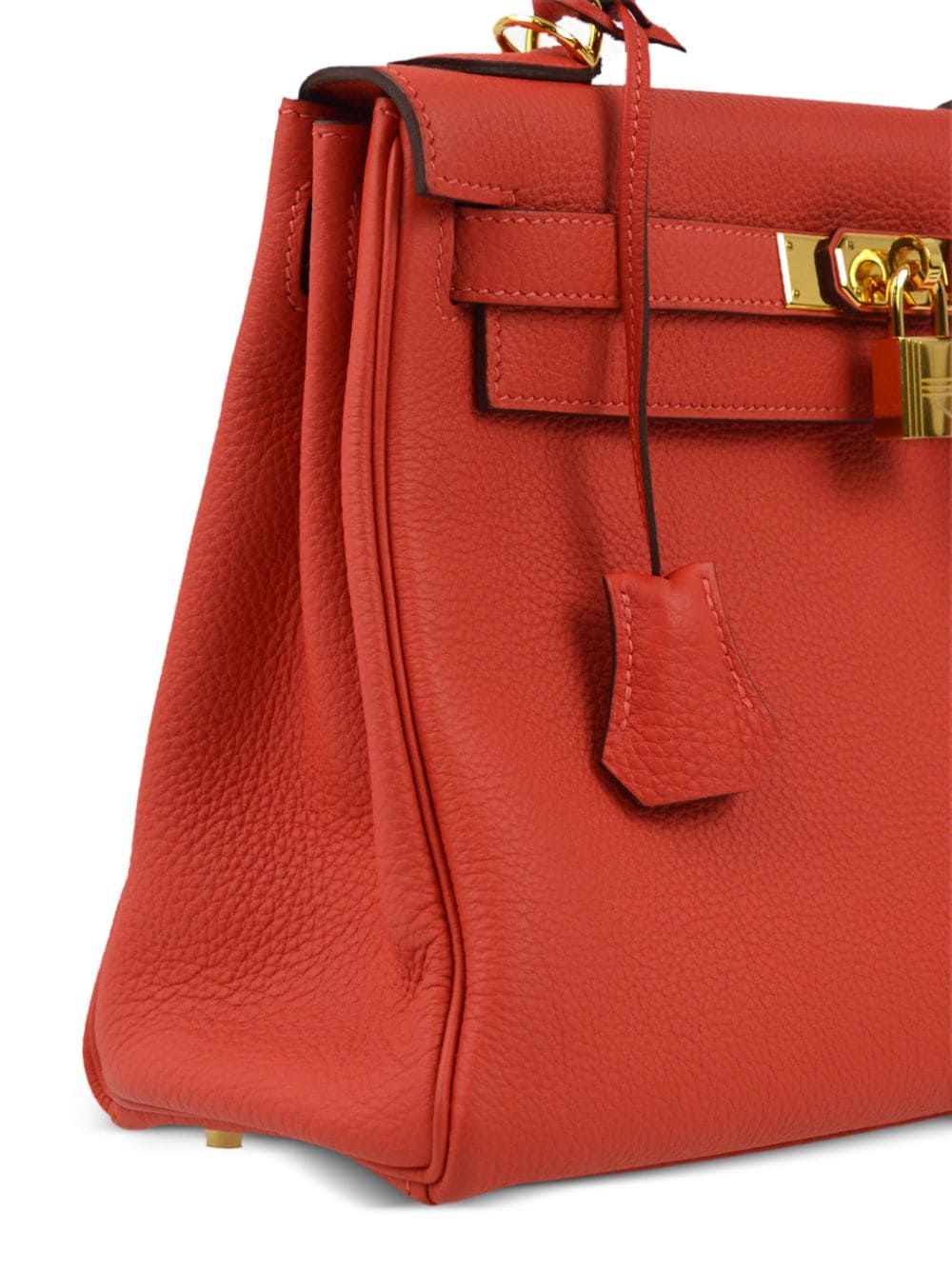 Pre-owned Hermes 2014 Kelly 28 Retourne 2way Handbag In Red