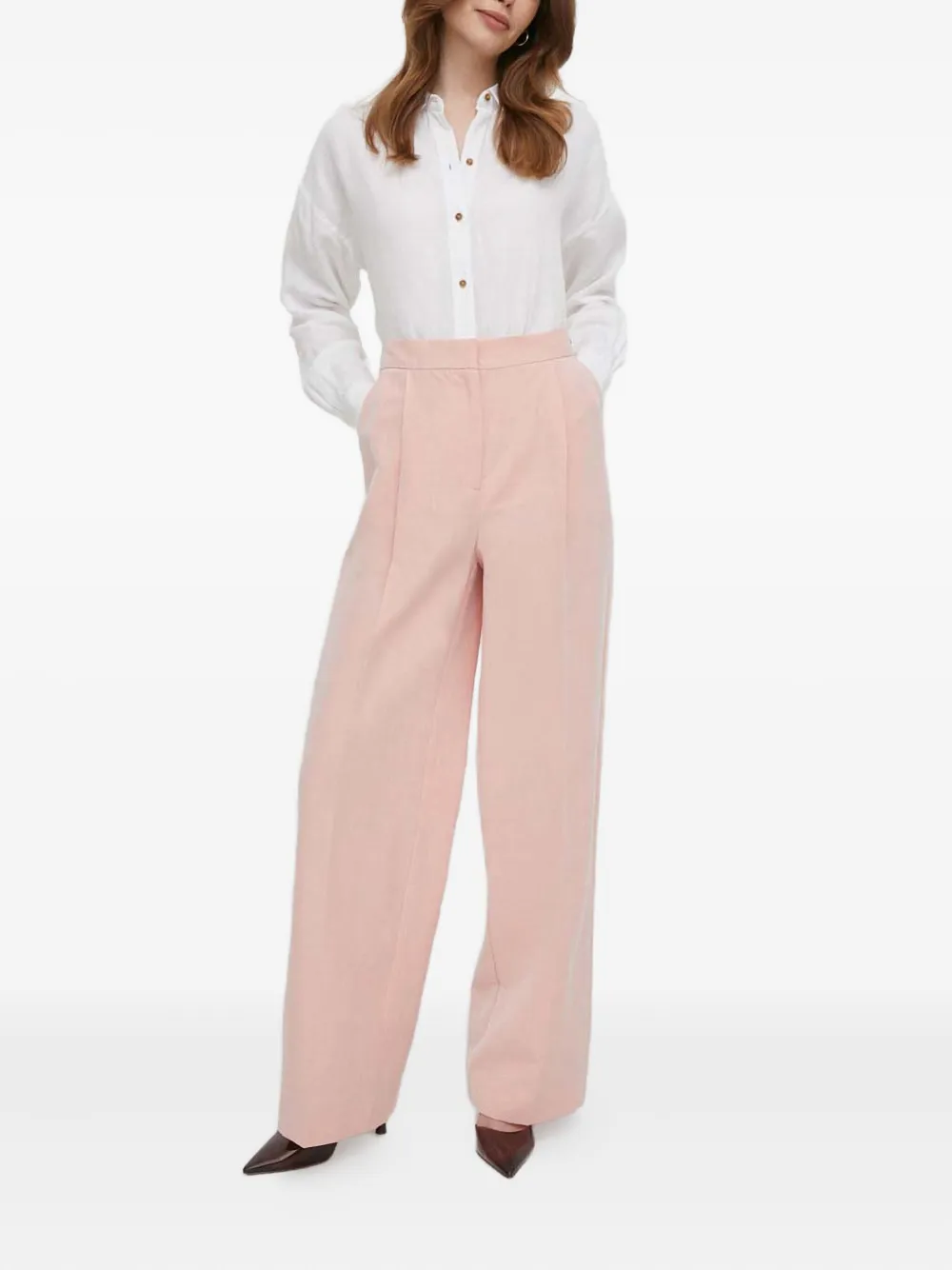 Barbour pleated trousers - Roze