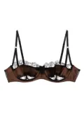 Kiki de Montparnasse lace inset balconette bra - Brown