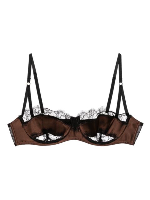 lace inset balconette bra