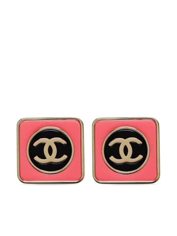 Chanel emblem earrings discount