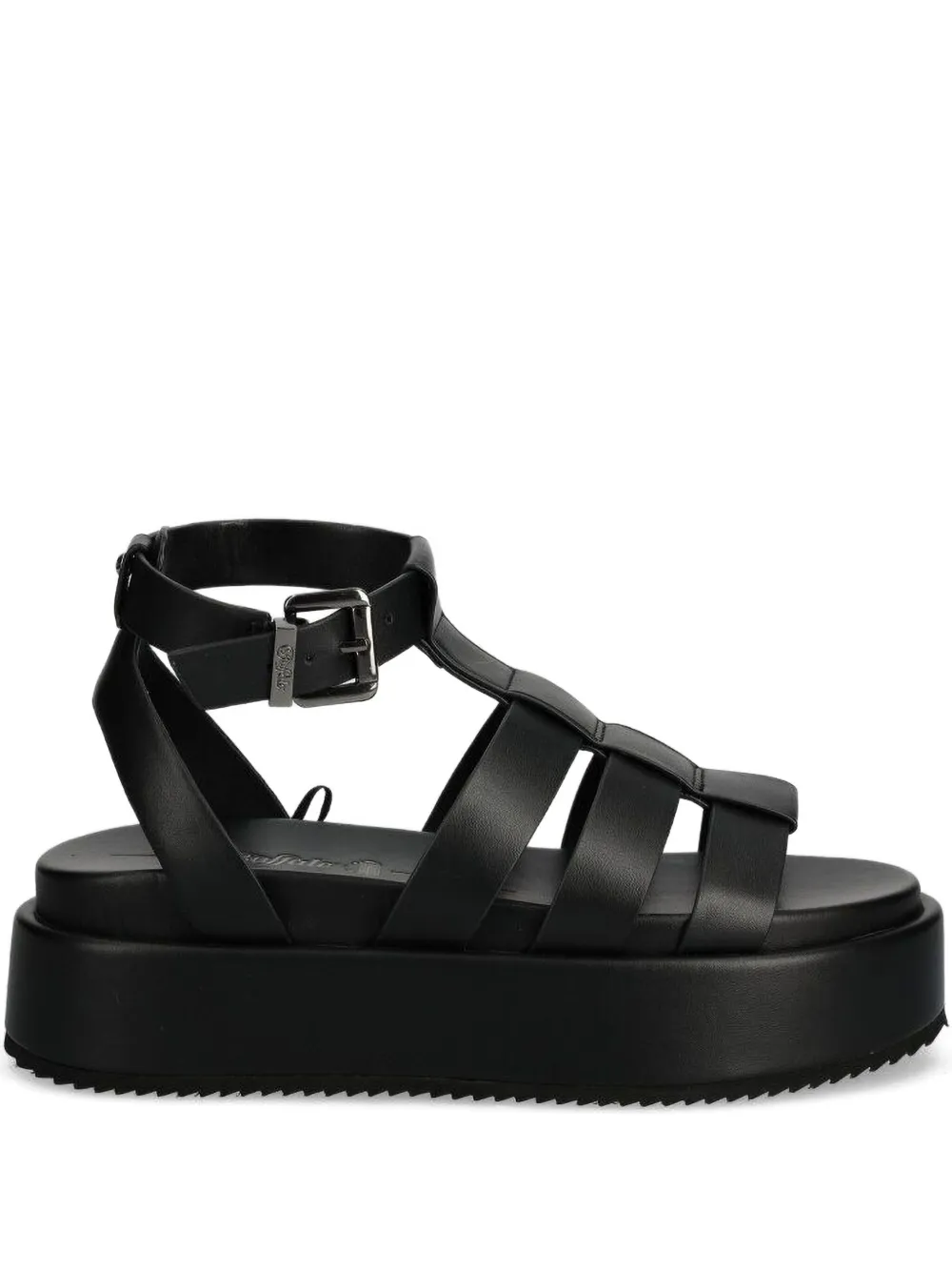Buffalo Noa sandalen met plateauzool Zwart