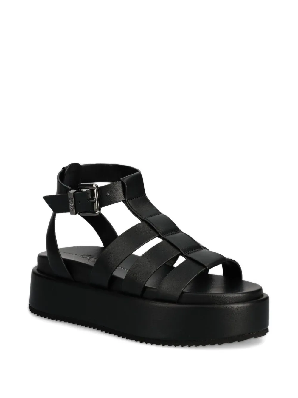 Buffalo Noa sandalen met plateauzool Zwart