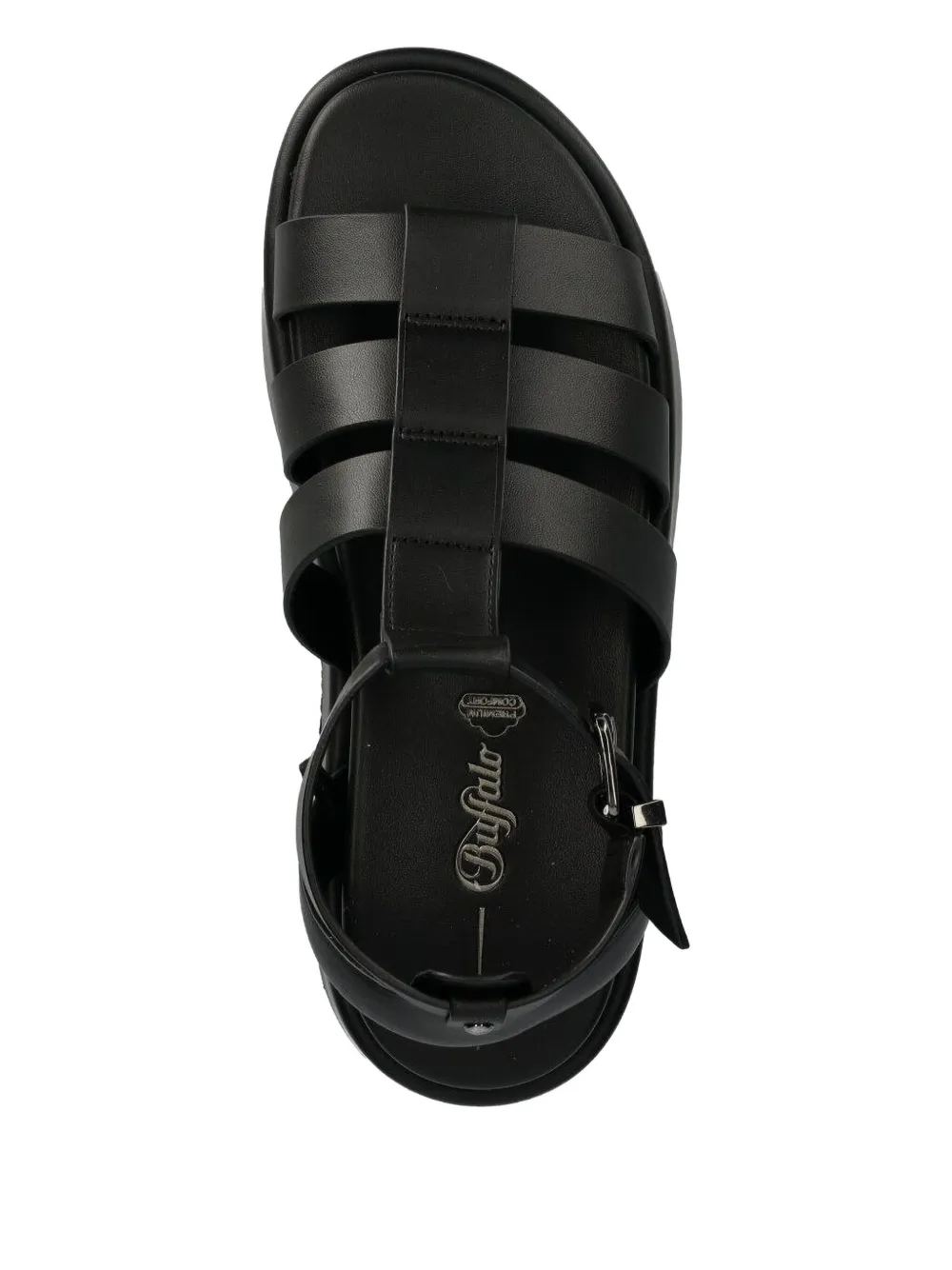 Buffalo Noa sandalen met plateauzool Zwart