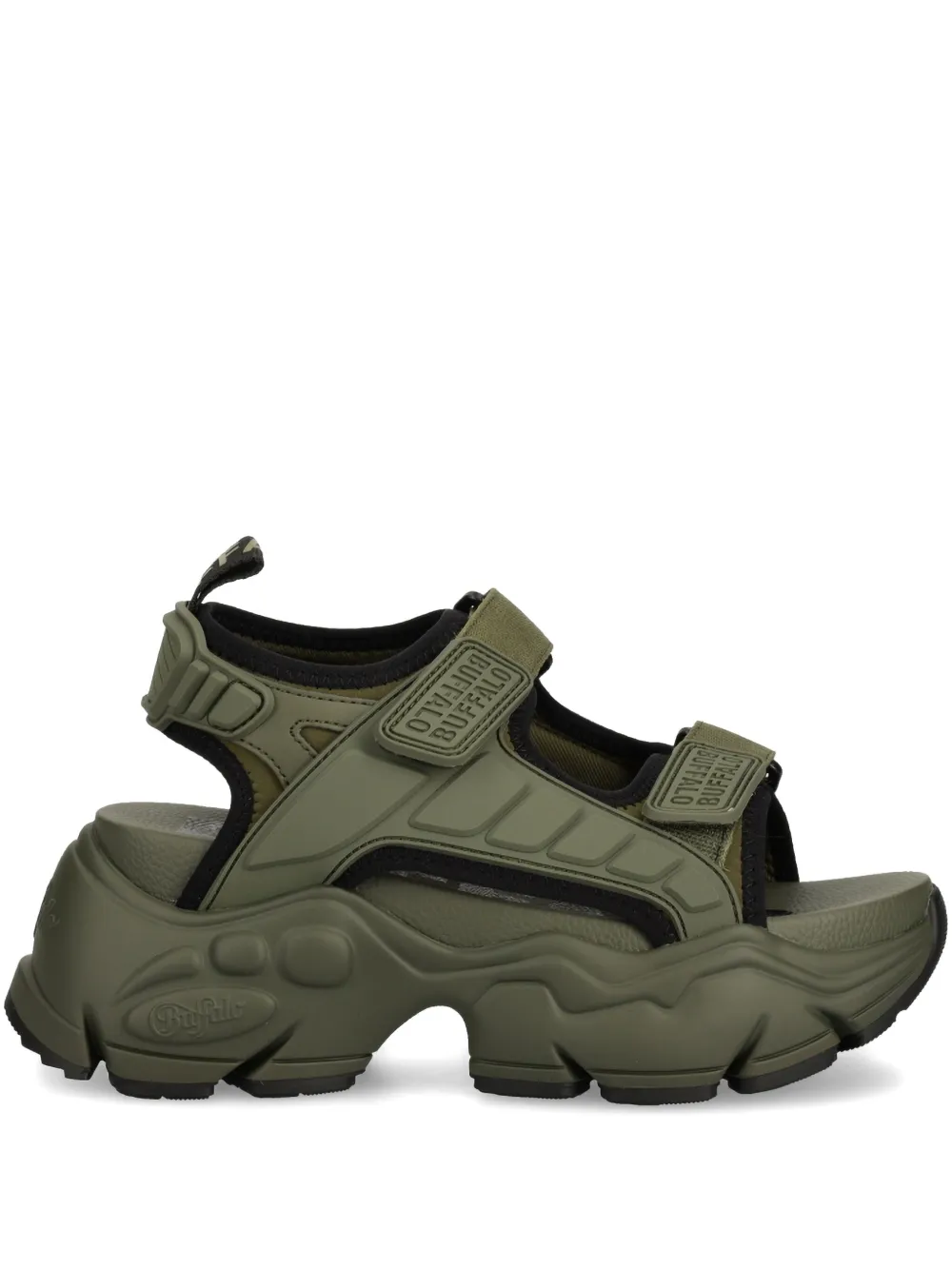 Buffalo Binary Track sandals Green