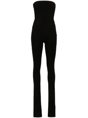オールインワン・サロペット THE ATTICO Women Jumpsuits 24A247WCO14A014 100 Black THE ATTICO THE ATTICO BLACK VISCOSE JUMPSUIT | baltini