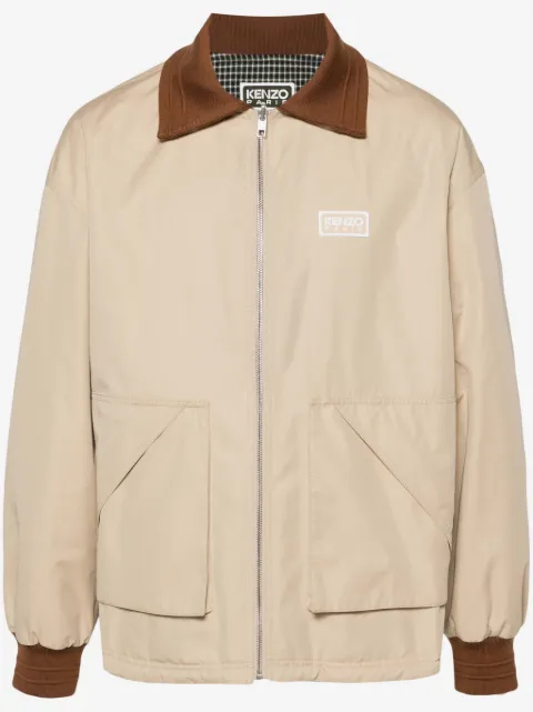 Kenzo logo-patch reversible jacket