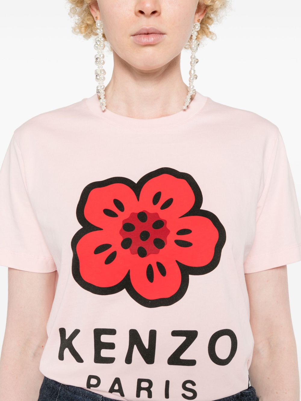 Shop Kenzo Boke Flower-print T-shirt In Pink