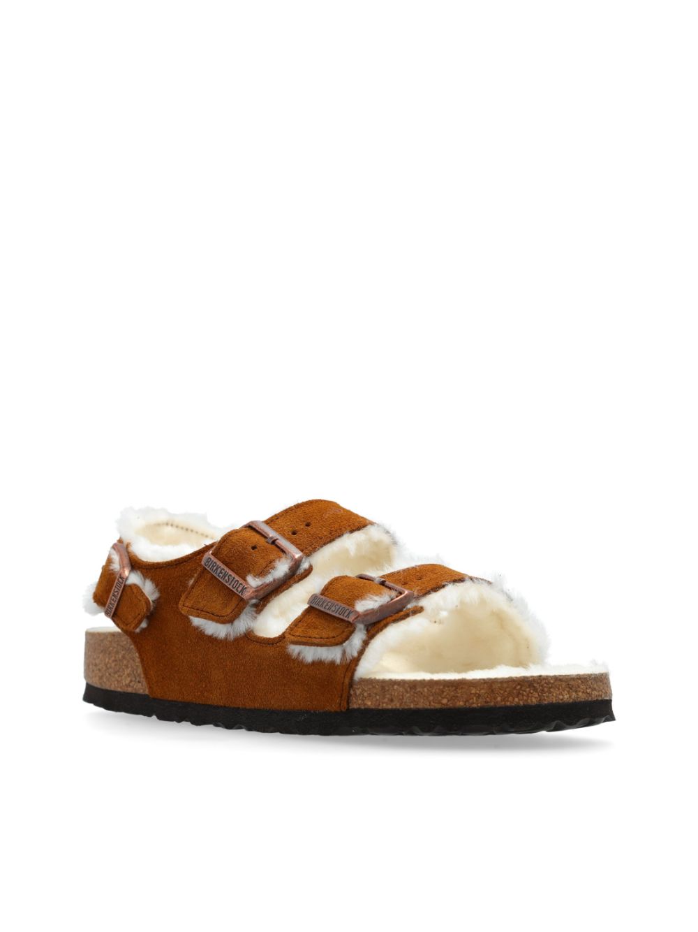 Birkenstock Milano sandalen met gesp Bruin