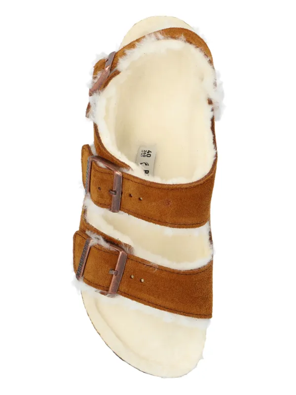 Birkenstock Milano Buckled Suede Sandals | Brown | FARFETCH display picture 1