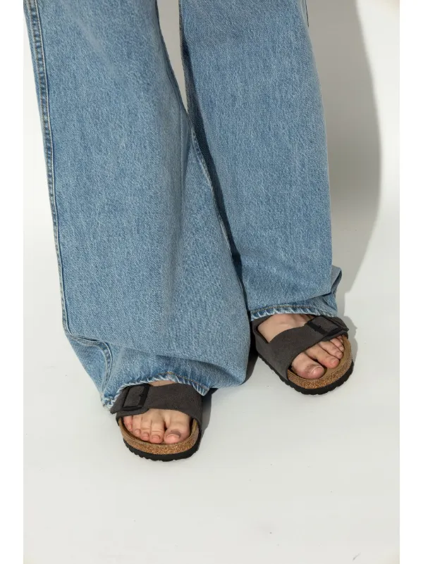 Birkenstock Arizona Suede Sandals Grey FARFETCH AZ