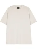44 LABEL GROUP logo-embroidered cotton T-shirt - Neutrals