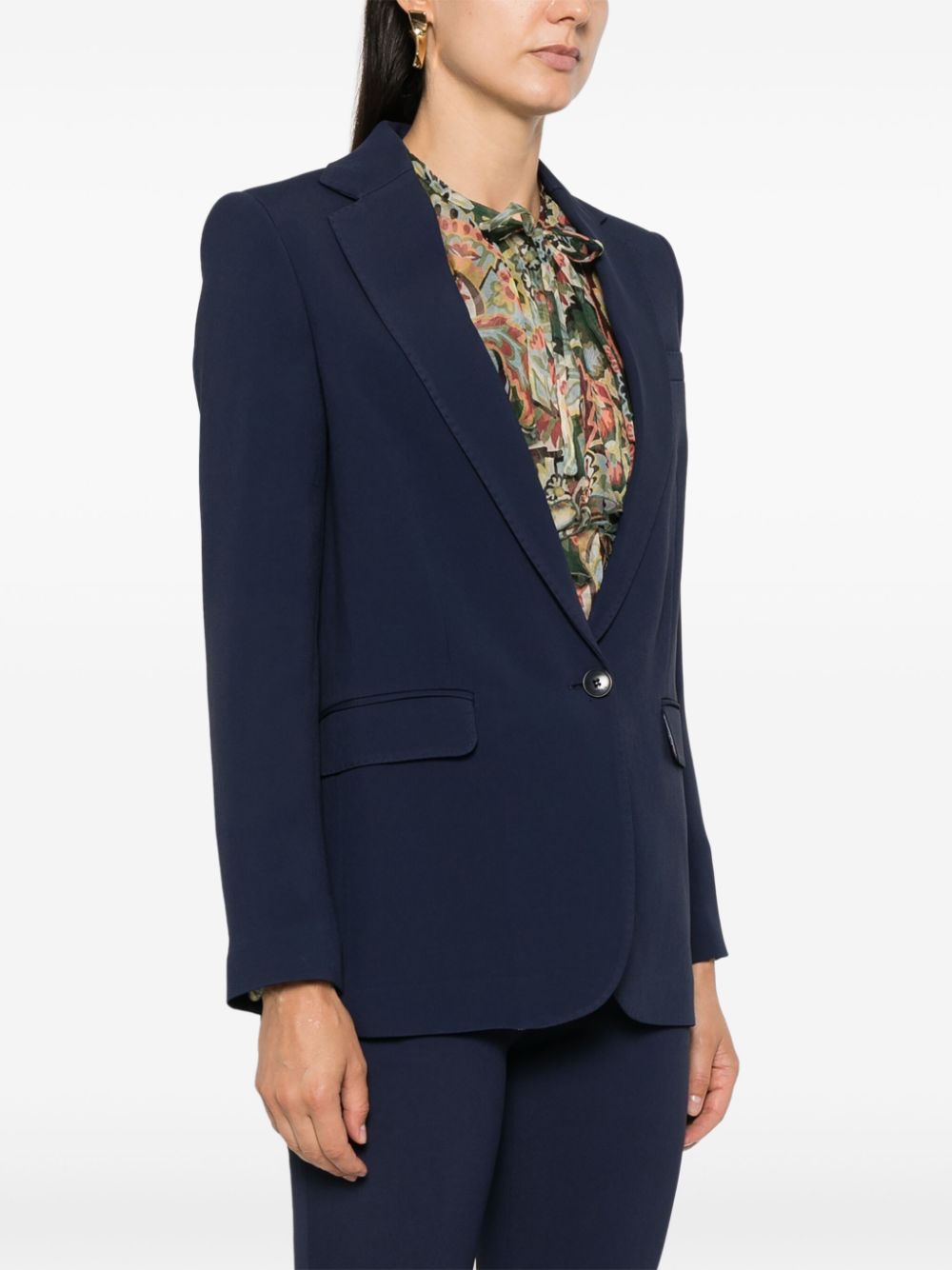 ETRO Blazer met enkele rij knopen Blauw