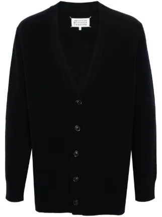 【Ok】Maison Margielaニットカーディガン Maison Margiela ブラッシュド カーディガン | ブラック | FARFETCH JP