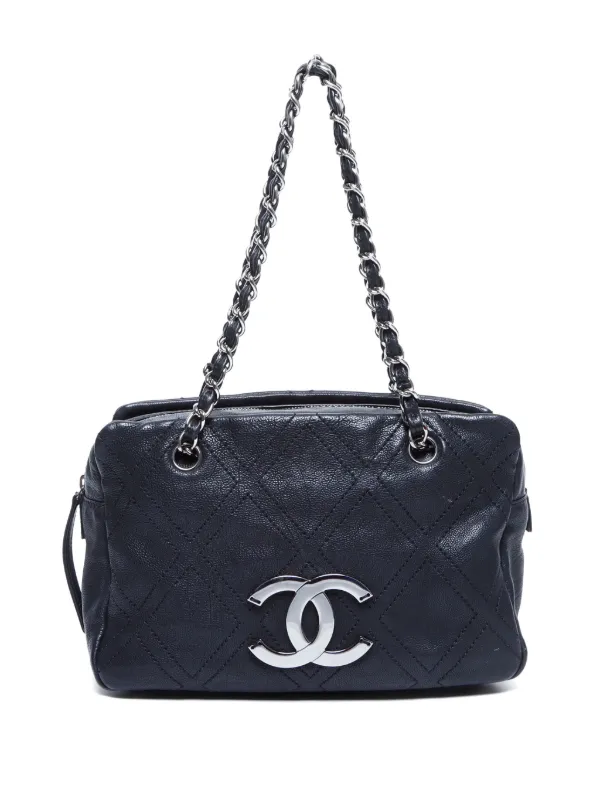 CHANEL Pre-Owned 2005-2006 Quilted Shoulder Bag | Black | FARFETCH JO