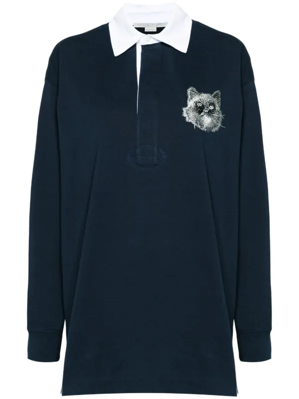 Stella McCartney cat-embroidered Polo Shirt - Farfetch