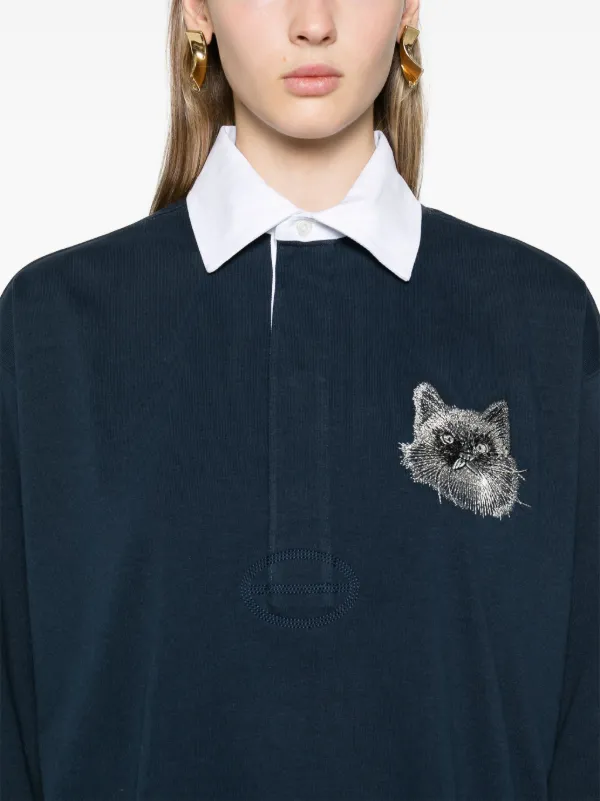 Stella McCartney cat-embroidered Polo Shirt - Farfetch