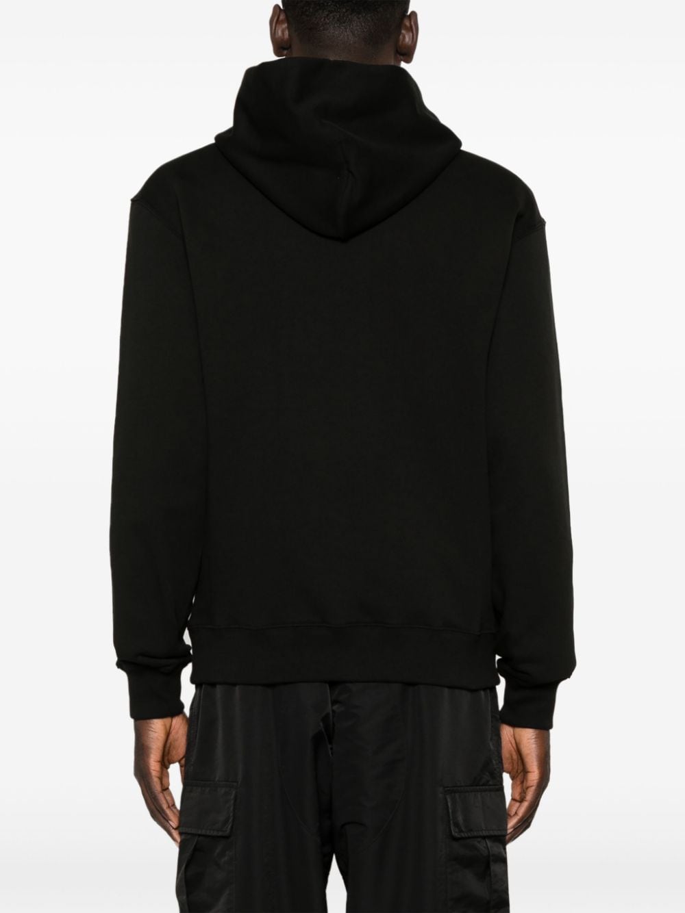 Shop Kenzo Boke Flower-patch Cotton Hoodie In Schwarz