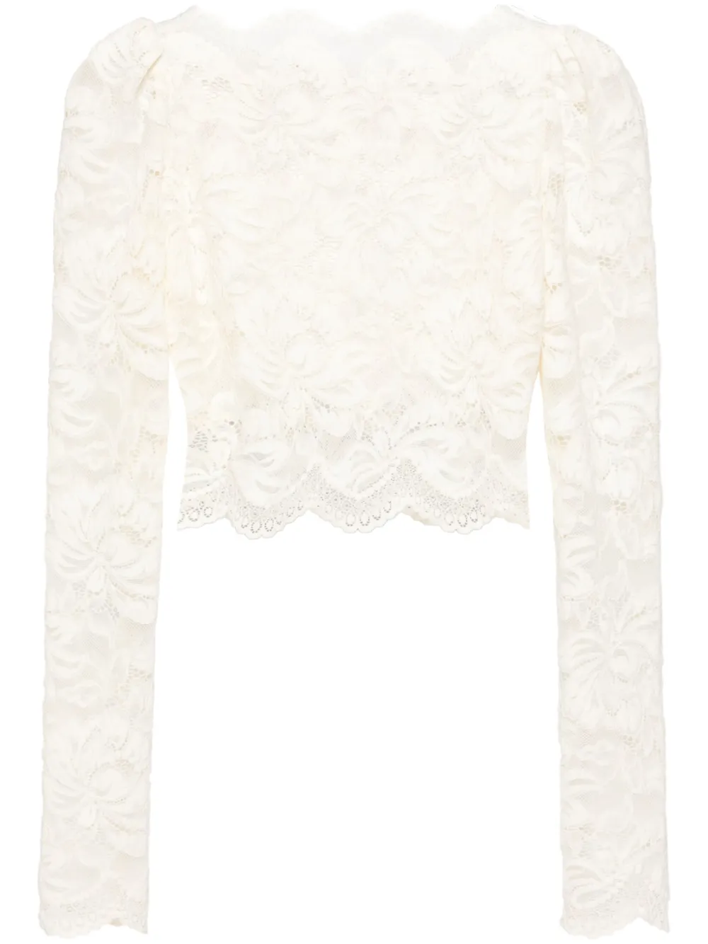 cropped lace blouse
