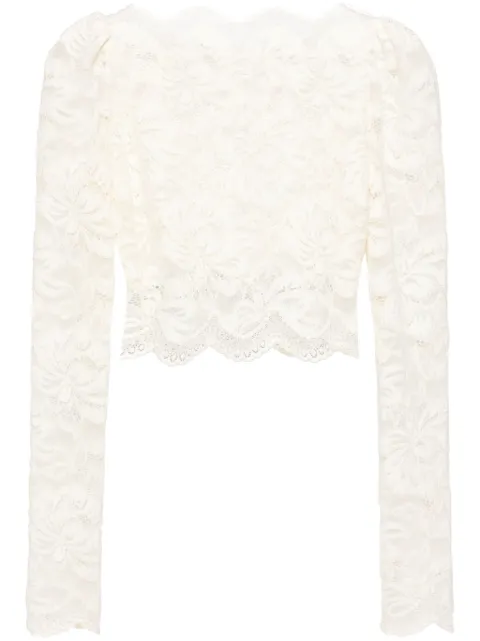Rabanne cropped lace blouse