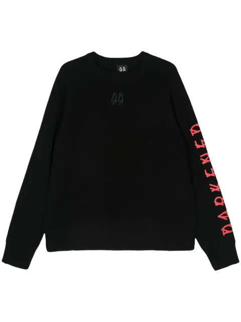44 LABEL GROUP Darkened logo-print jumper