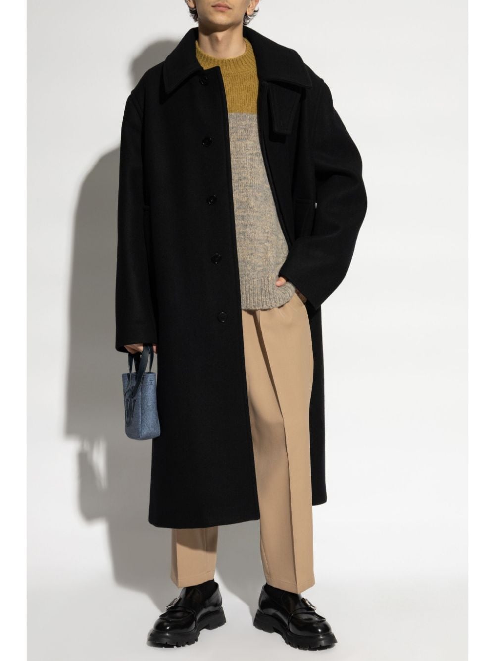 Jil Sander wool coat - Zwart