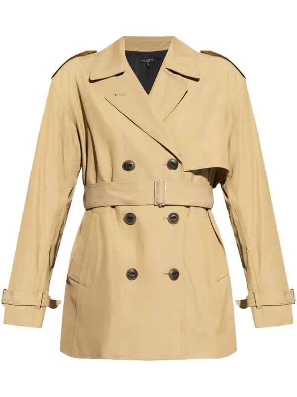 Rag & Bone Beverly クロップドコート | ニュートラル | FARFETCH JP