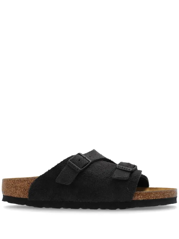 Birkenstock Zurich Suede Sandals Grey FARFETCH IN