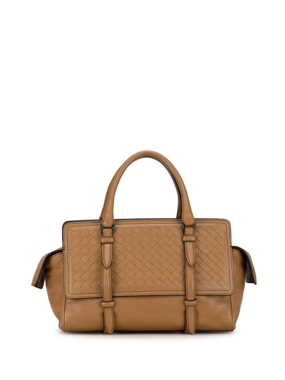 Bottega Veneta Pre-Owned 2012-2023 Intrecciato Monaco Bag handtas - Bruin