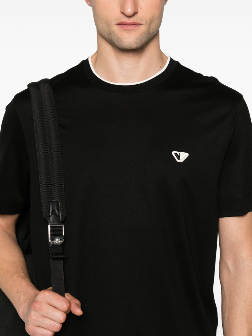 Emporio Armani logo-embroidered jersey T-shirt Men