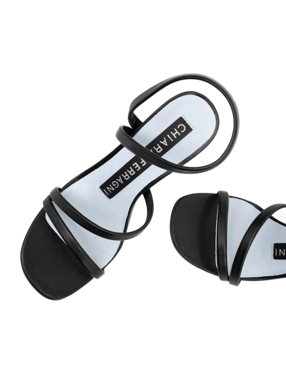 Chiara Ferragni Slim Andromeda geometric-heel sandals Zwart