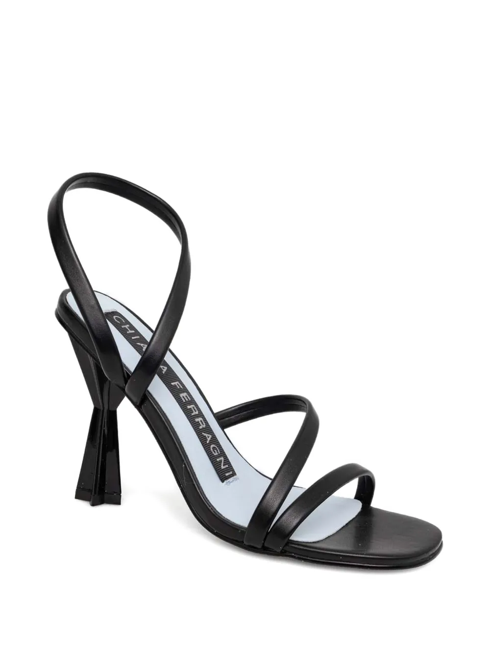 Chiara Ferragni Slim Andromeda geometric-heel sandals Zwart