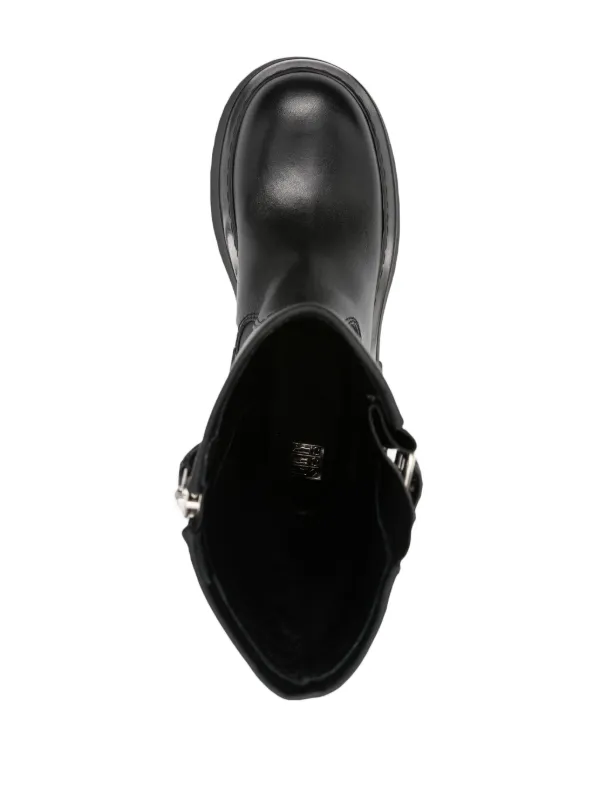 Vic Matie Leather Platform Combat Boots Black FARFETCH ID