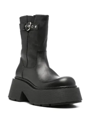 ブーツその他 Vic Matie Chunky Platform Ankle Boots With Side Zipper VIC MATIĒ Women | YOOX