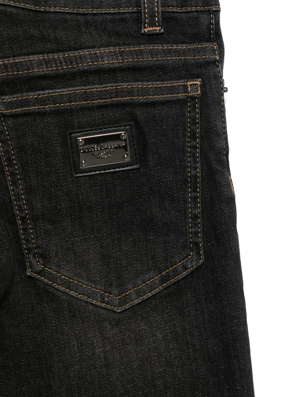 Dolce & Gabbana Straight-leg Jeans In Black