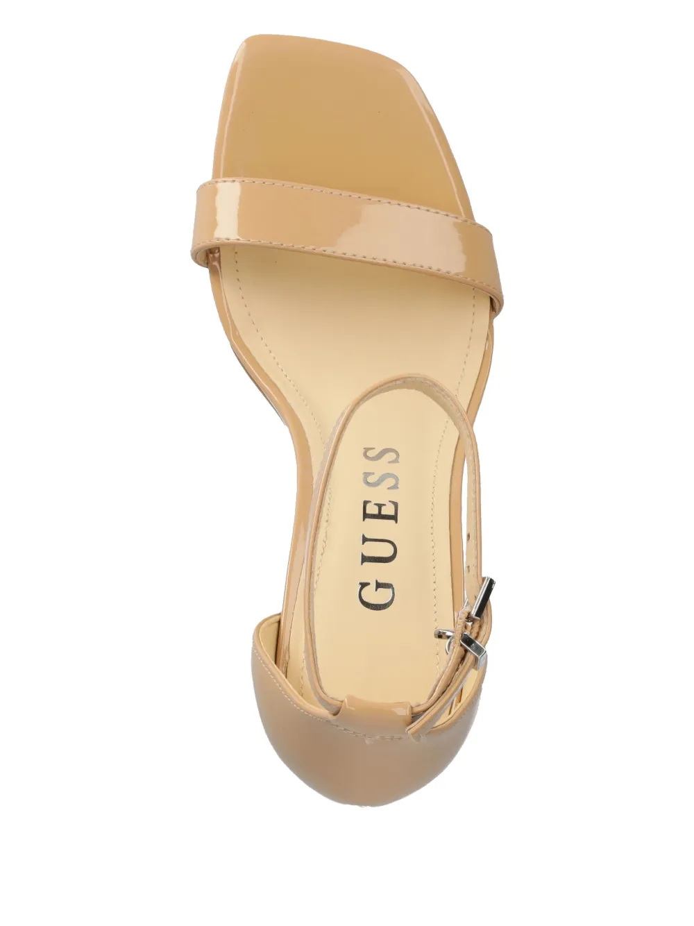 GUESS USA 95mm patent-finish sandals Beige