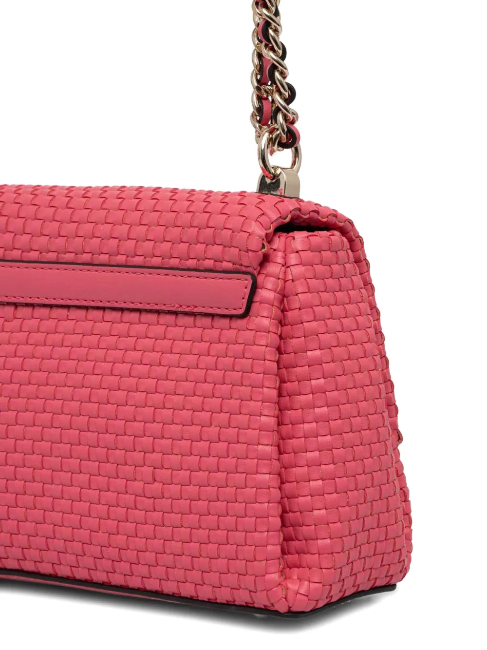 Guess Usa Logo-plaque Shoulder Bag In Pink
