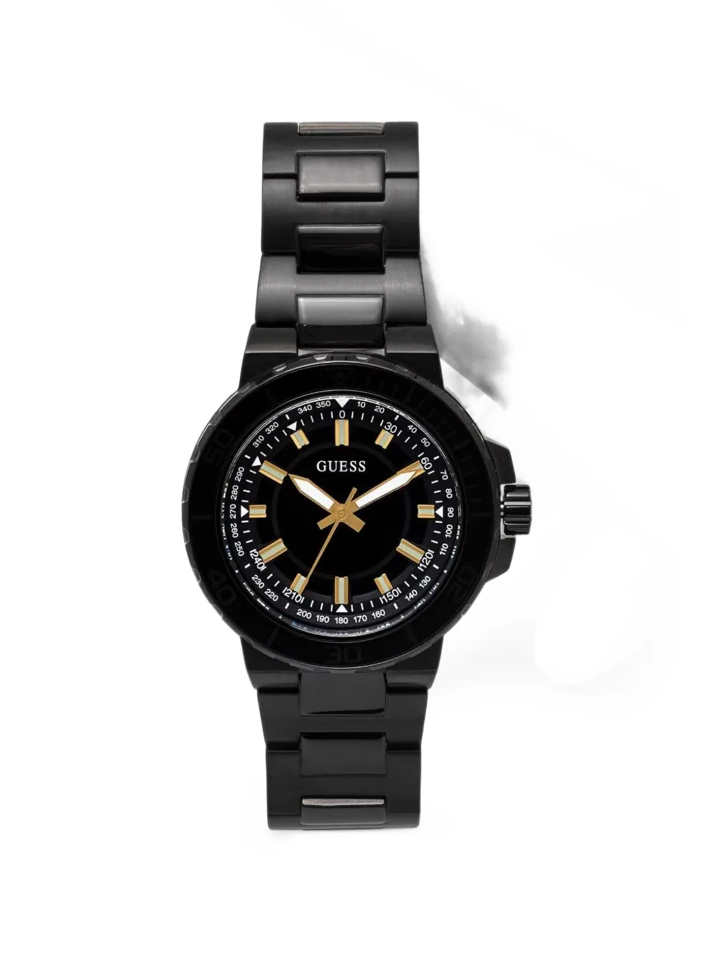 GUESS USA round-face 44mm watch - Schwarz