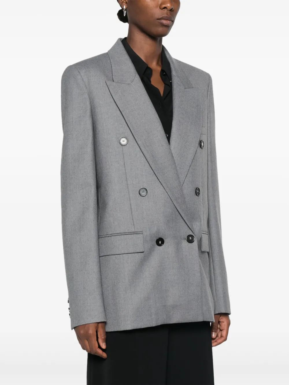 Stella McCartney Blazer met dubbele rij knopen Grijs
